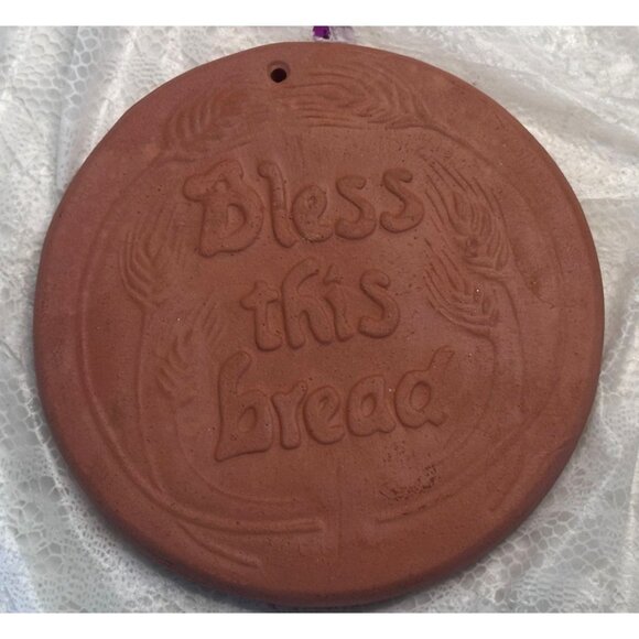St. J Co Longaberger Other - Bless This Bread Terracotta Bread Warmer Stone Made In USA St. J Co Longaberger